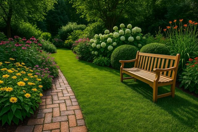 Beautiful garden landscaping